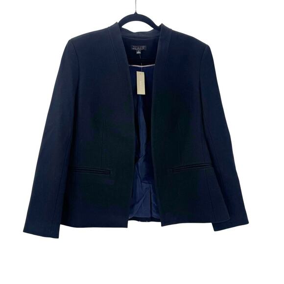 J. Crew Long Sleeve Going-Out Blazer in Stretch Twill Black Size 10 NWT - Picture 5 of 12